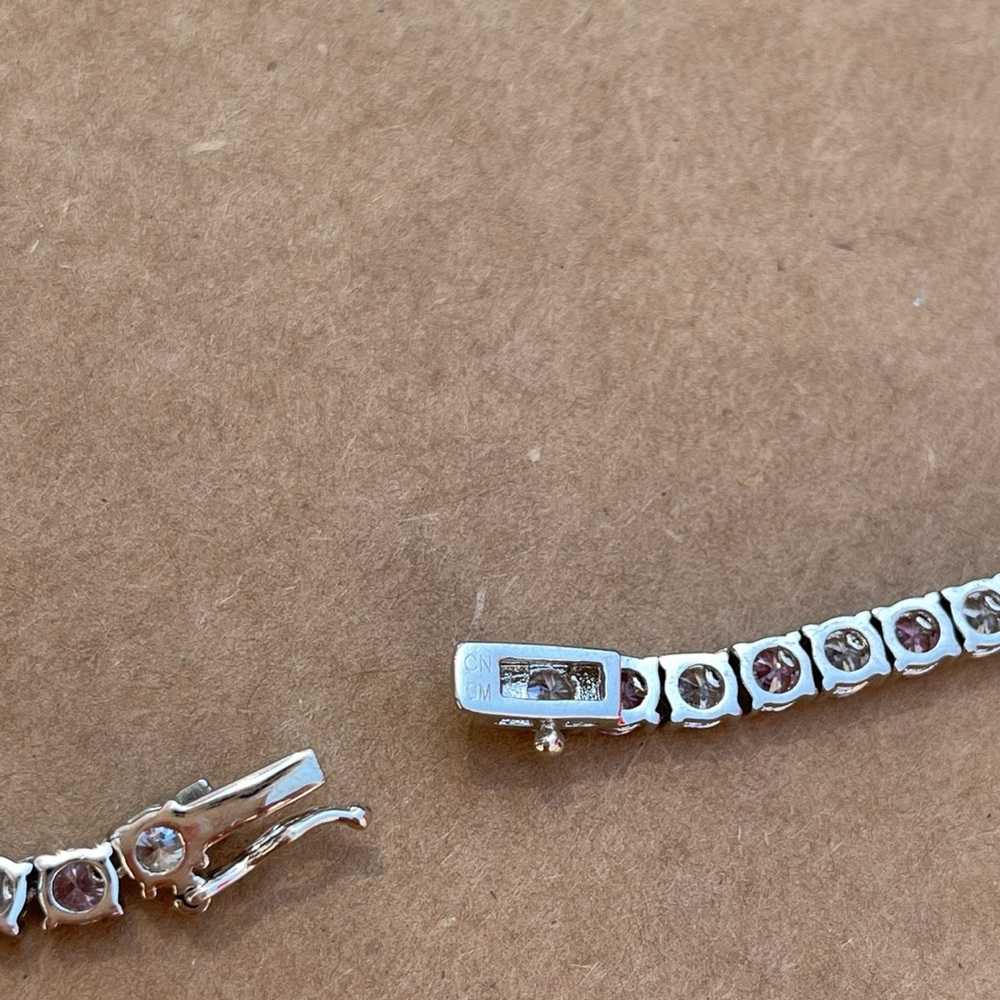 CharmBox Pink & White Tennis Necklace - Picture 5 of 6